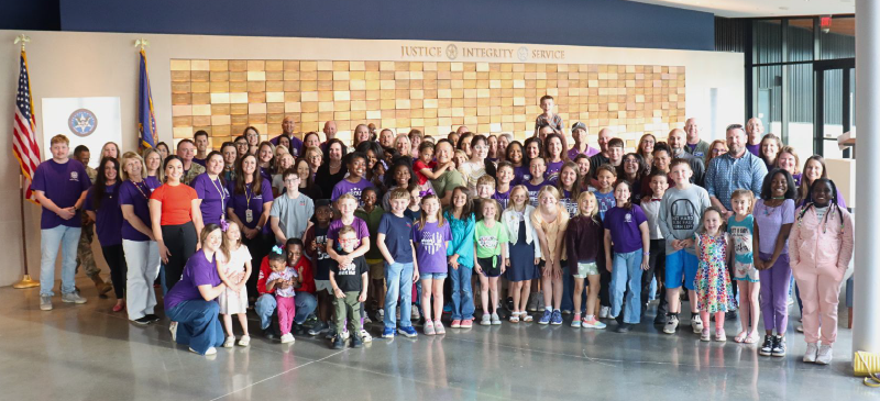 military families at Purple Up Picnic at the Marshals Museum