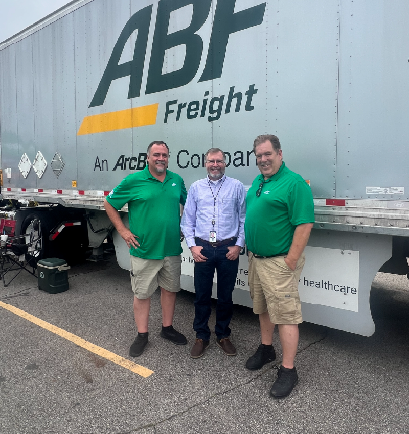 ABF Drivers and Director of Safety and Compliance at a Touch-A-Truck event