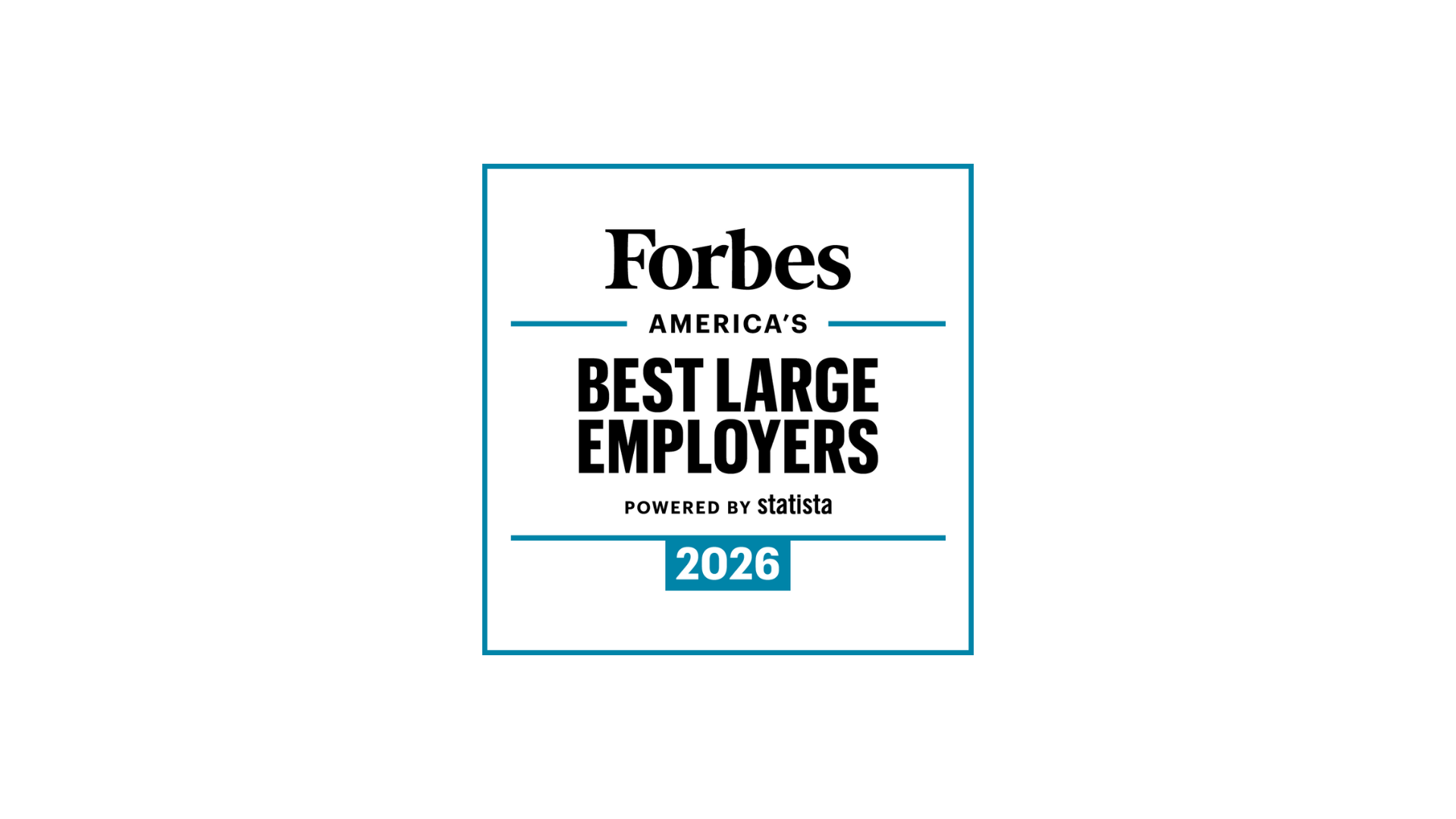 2026 Forbes America's Best Large Employers award badge