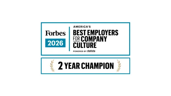 2026 Forbes America's Best Employers for Company Culture award badge